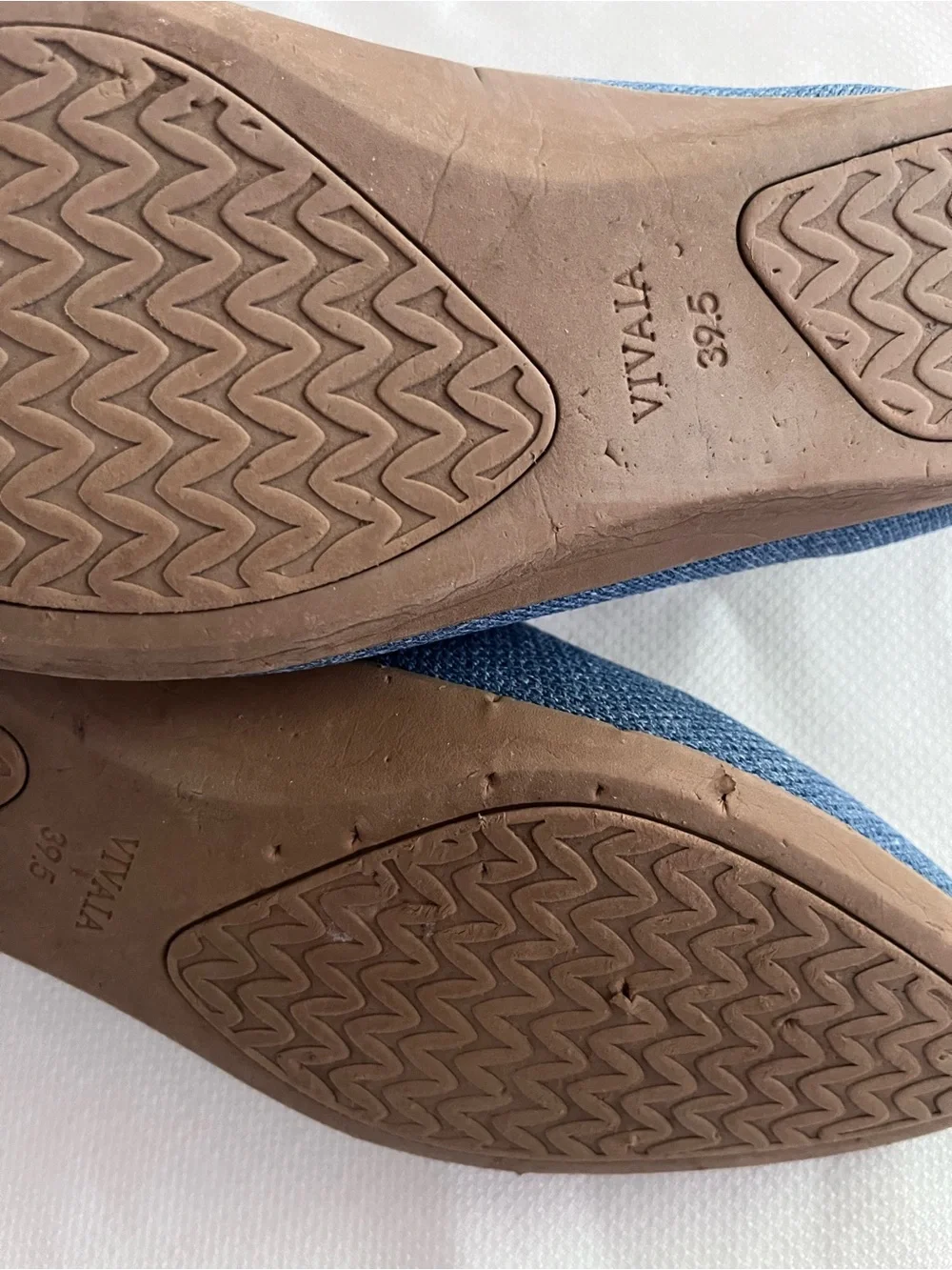 Vivaia Denim Blue Knit Pointed-Toe Flats size 39 1/2 or 8 1/2
